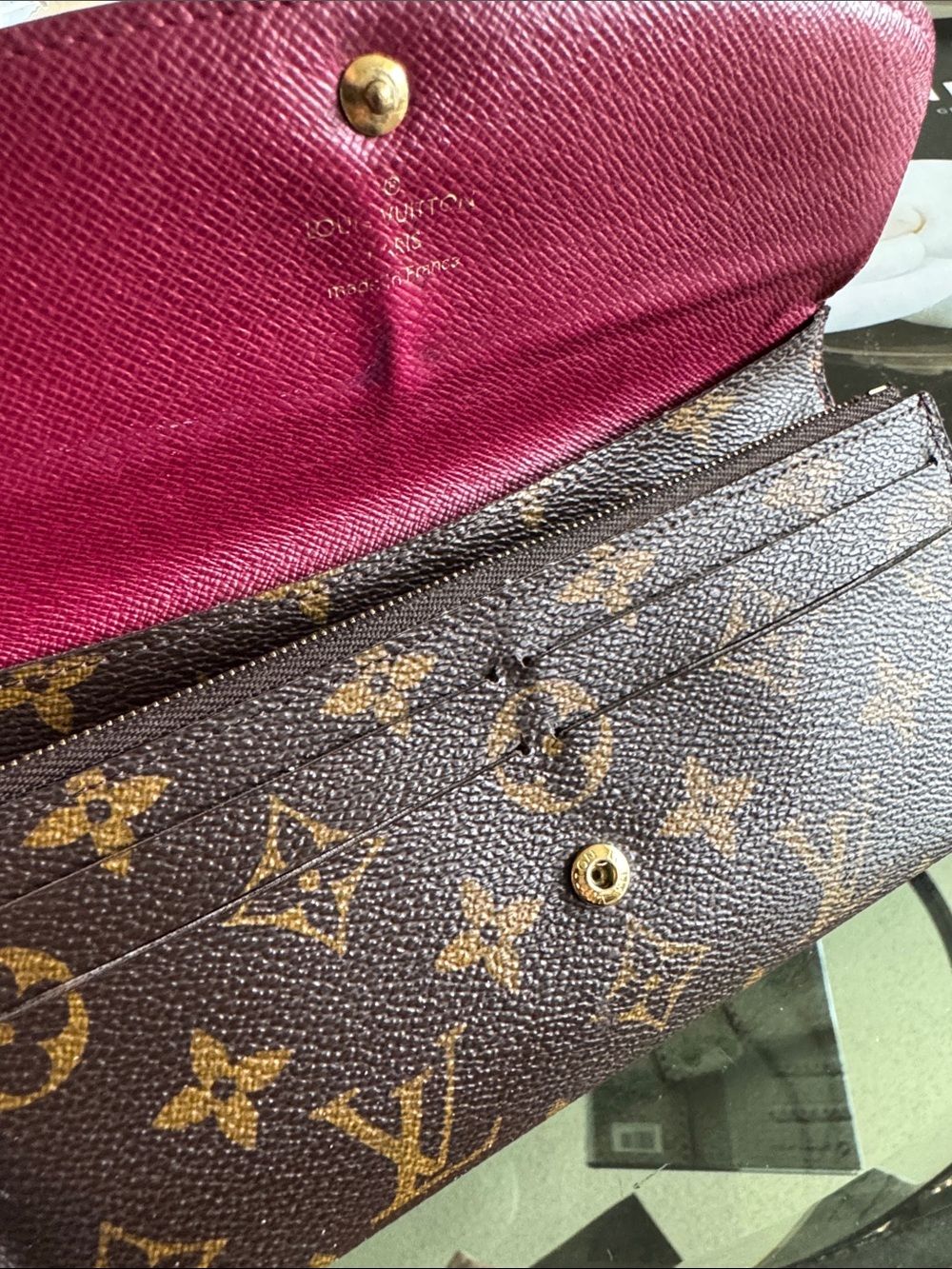 Louis Vuitton Monogram Canvas Brown & Gold Flap Wallet - Picture 6 of 11